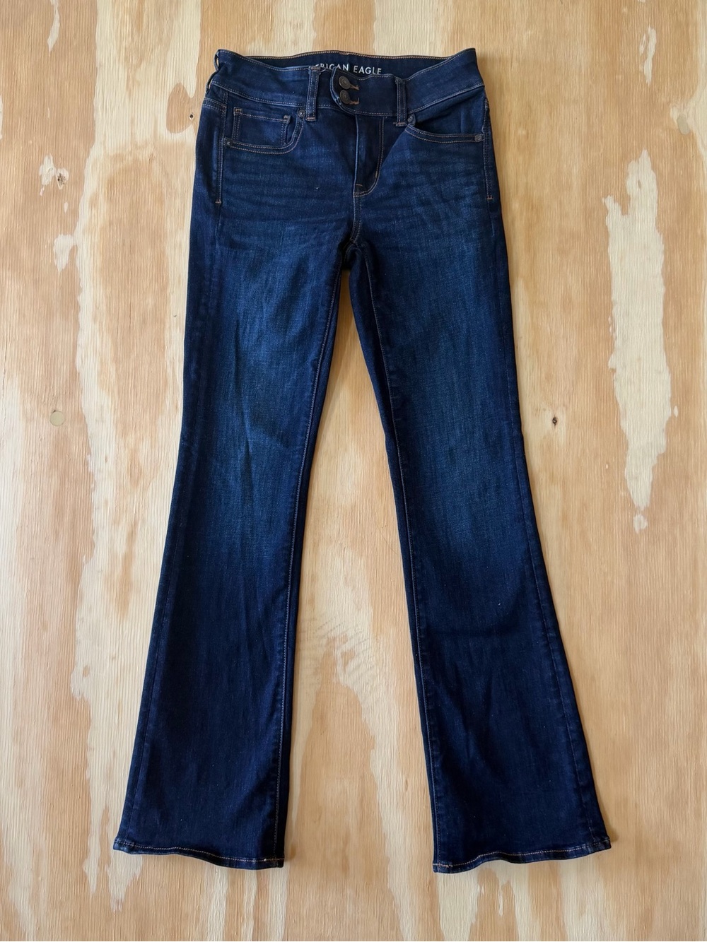 American Eagle Outfitters Dark Blue Flare Jeans low rise